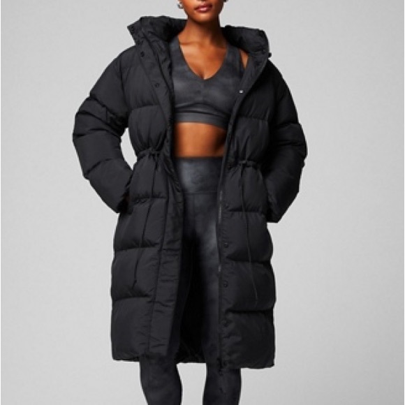 Fabletics Jackets & Blazers - Fabletics Essential Long Puffer, Black, M